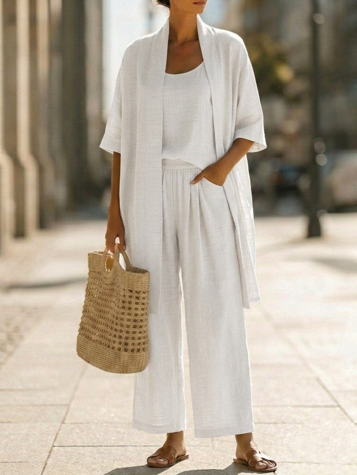 Linnea | Effortless Linen-Cotton Three-Piece Set