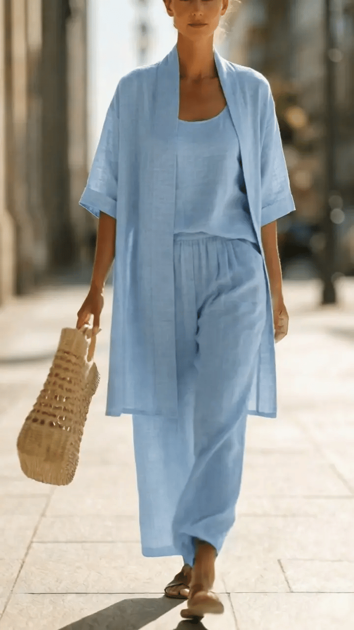 Linnea | Effortless Linen-Cotton Three-Piece Set