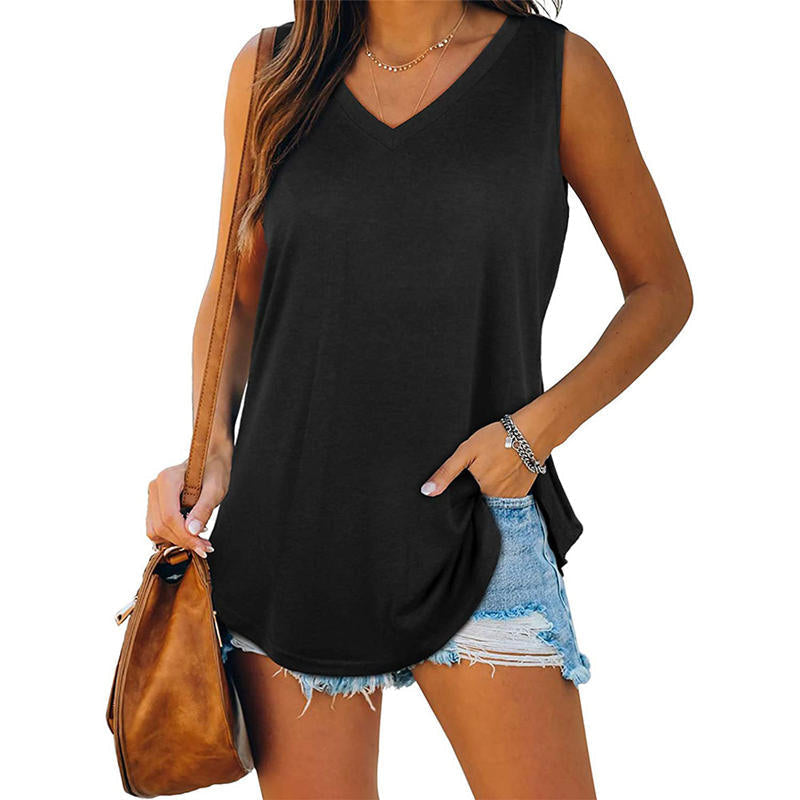 Maeve | Breathable Cotton Sleeveless V Neck Top Lightweight Summer