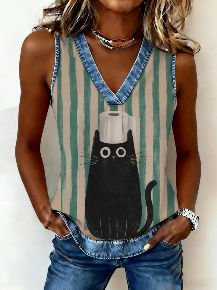 Mallory | Artistic Sleeveless Top