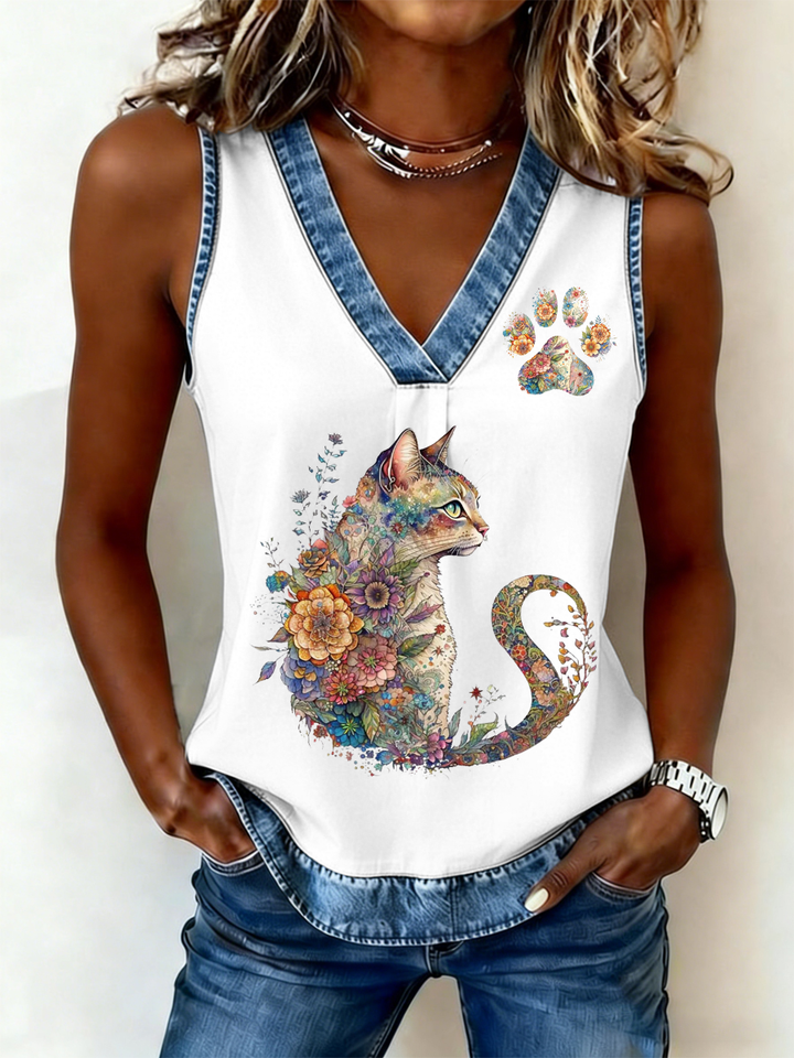 Mallory | Artistic Sleeveless Top