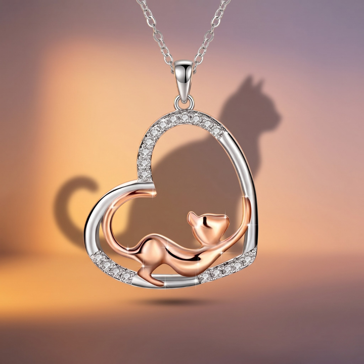 Eleanor Rose | Serenity Cat Heart Necklace
